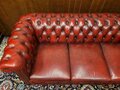 Englisches Chesterfield Sofa Set 3-Sitzer Oxblood
