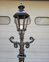 Gusseisen laternenpfahl Paris mit gusseisen sechseckige lampe