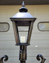 Gusseisen laternenpfahl Paris mit gusseisen quadratische lampe