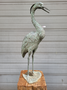 Bronze kunstwerk eines Reiher