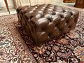 Englische Chesterfield Hocker Slipperbox