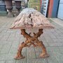 Landhaus gartenbank mit alt gelebtes holz